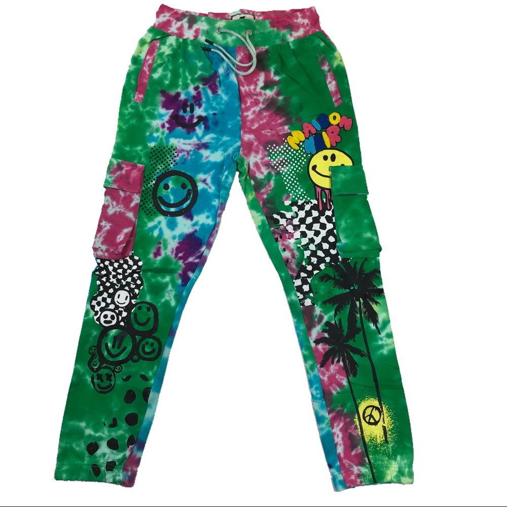 Men’s “Can’t Stop The Wave” greenish joggers. Size S, M, L, and XL.